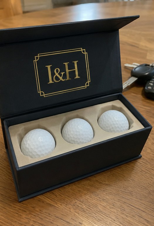 Personalized golf ball sleeves — customer photo